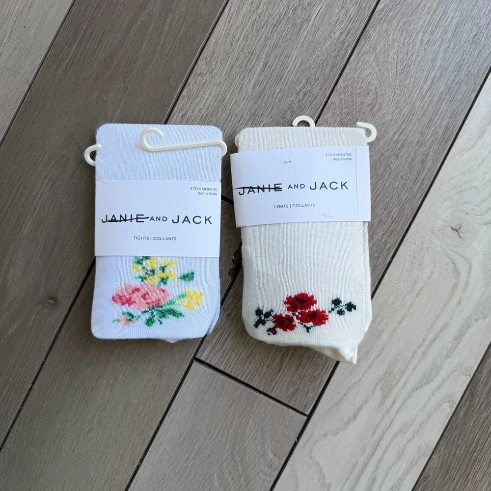 Janie & Jack Set Of 5 Girls Tights